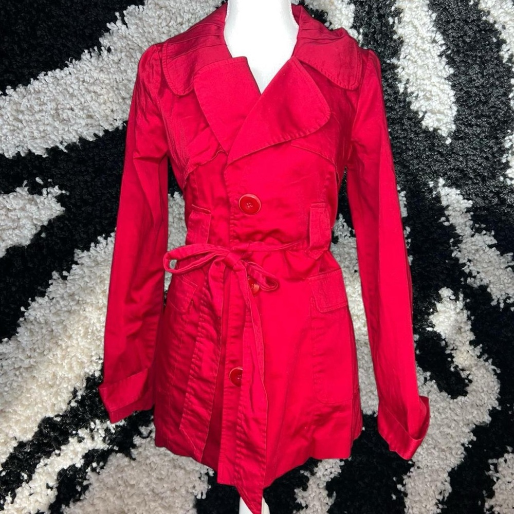 Charlotte Russe Bold Red Trench Coat